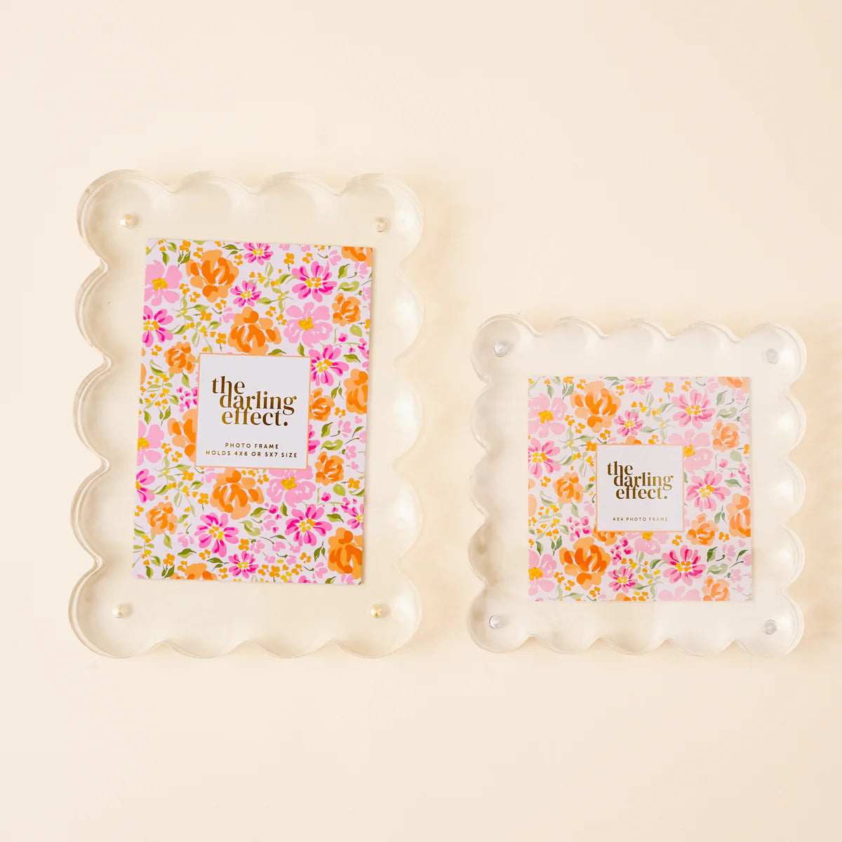 SQUARE SCALLOPED ACRYLIC FRAME