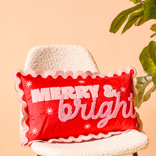 MERRY & BRIGHT THROW PILLOW