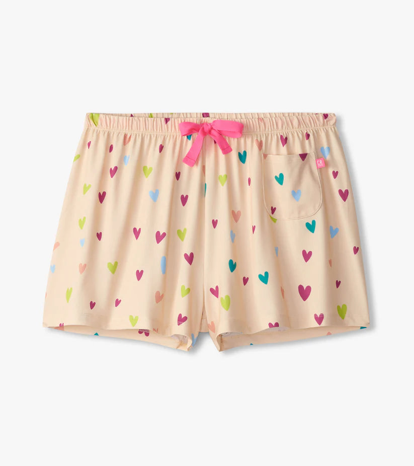 BAGGED PAJAMA SHORTS - JELLYBEAN HEARTS