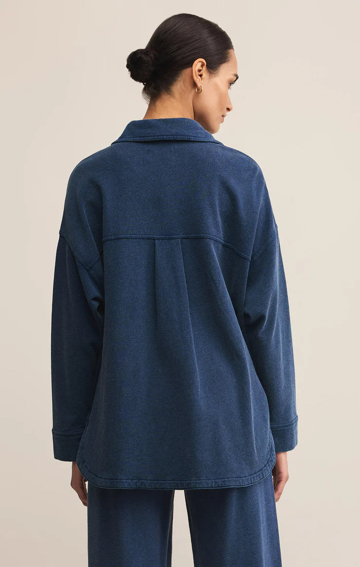 ALL DAY KNIT DENIM JACKET - INDIGO