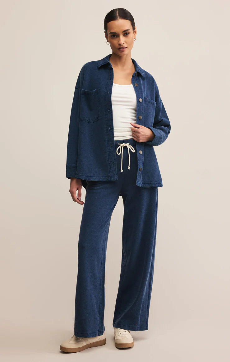 ALL DAY KNIT DENIM JACKET - INDIGO