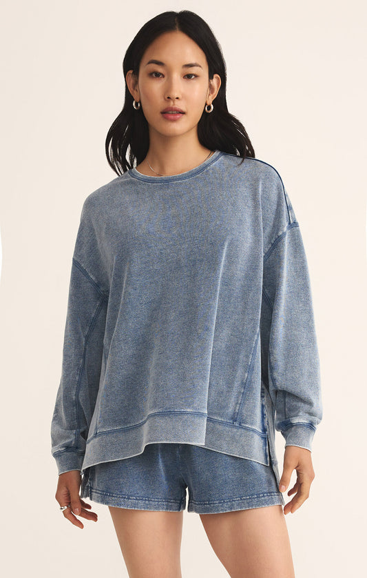 KNIT DENIM MODERN WEEKENDER - MEDIUM INDIGO
