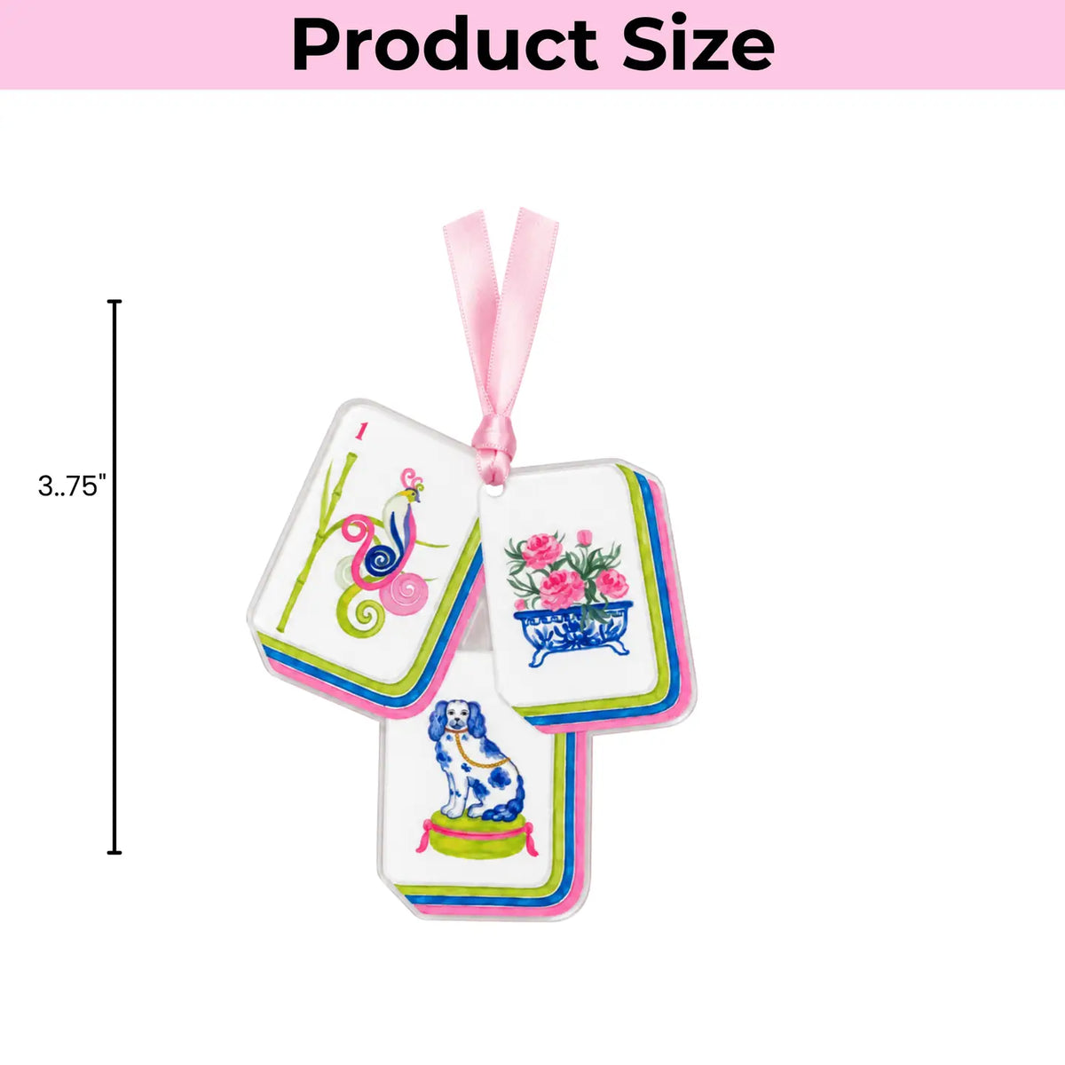 MAHJONG TILES ACRYLIC ORNAMENT