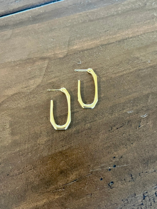 SQUARE THIN HOOP EARRINGS