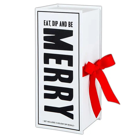 "EAT, DIP & BE MERRY" BOOK BOX GIFT SET