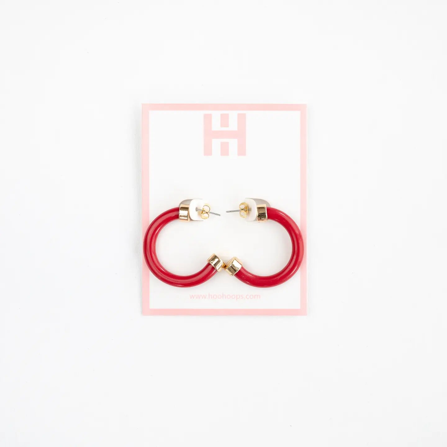 SMALL ACRYLIC HOOPS - RED