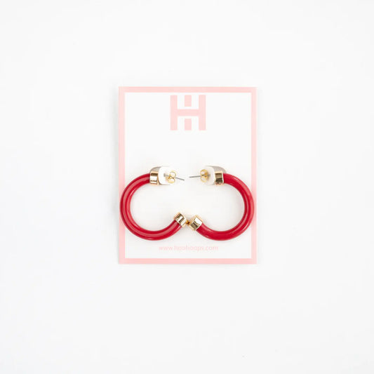 SMALL ACRYLIC HOOPS - RED