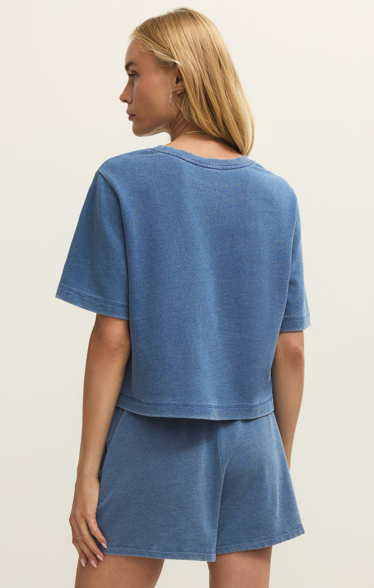 CURRAN KNIT DENIM TOP
