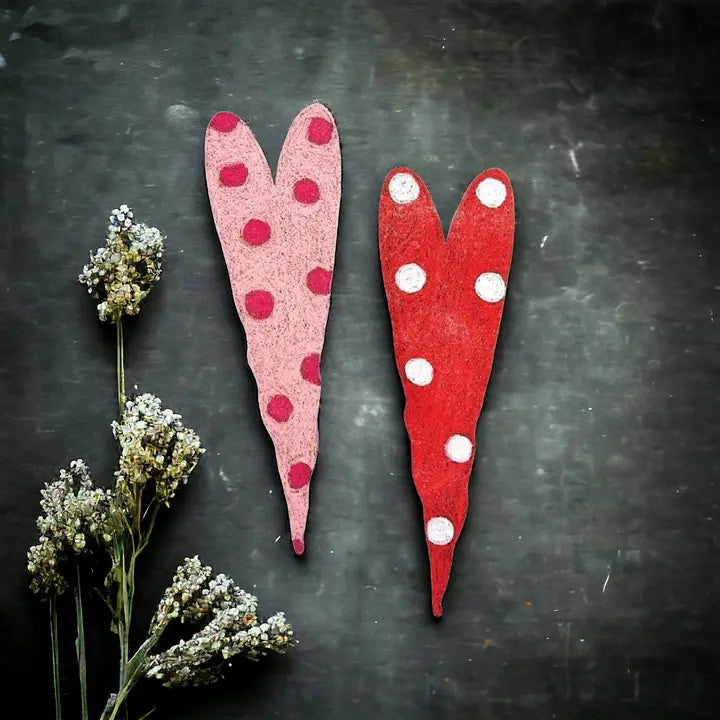 METAL POLKA DOT HEARTS