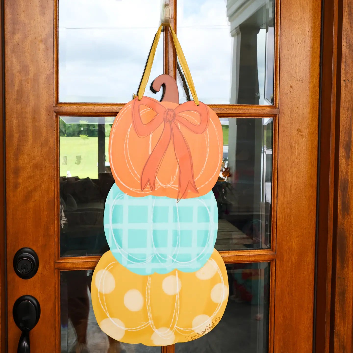 TRI STACK PUMPKIN DOORHANGER