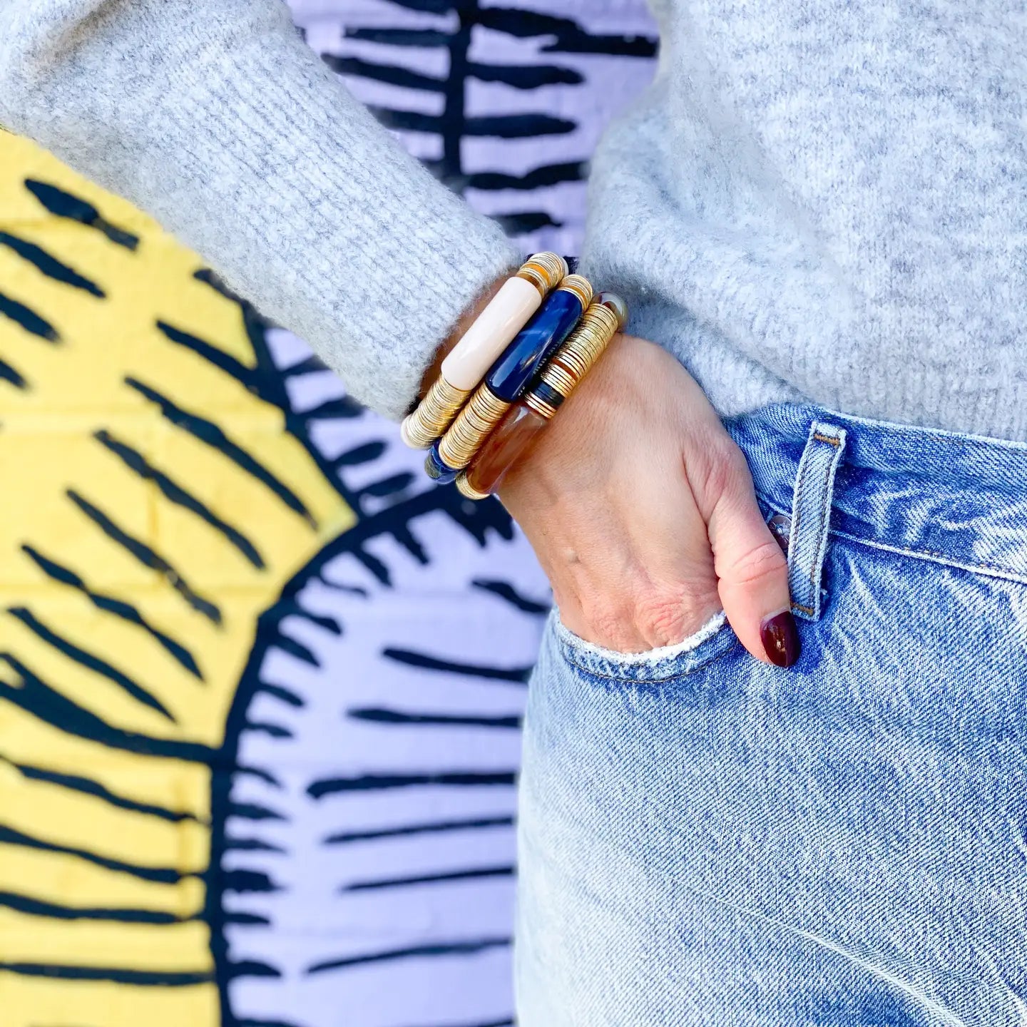 MARBLED NAVY ZO BRACELET