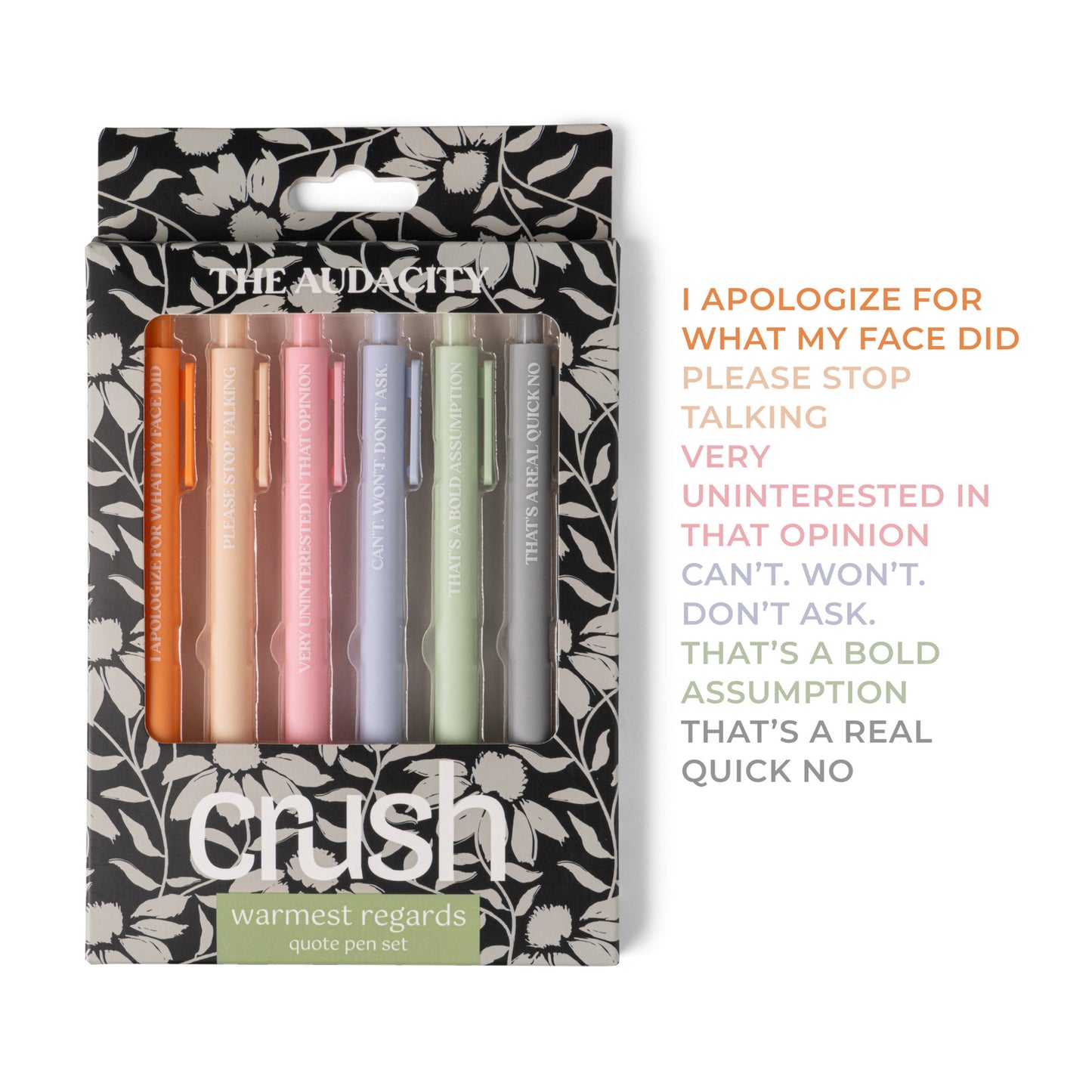 WARMEST REGARDS QUOTE PEN SET