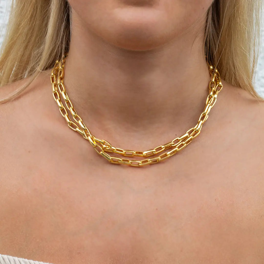 DUDA MAGNETIC GOLD CHAIN NECKLACE