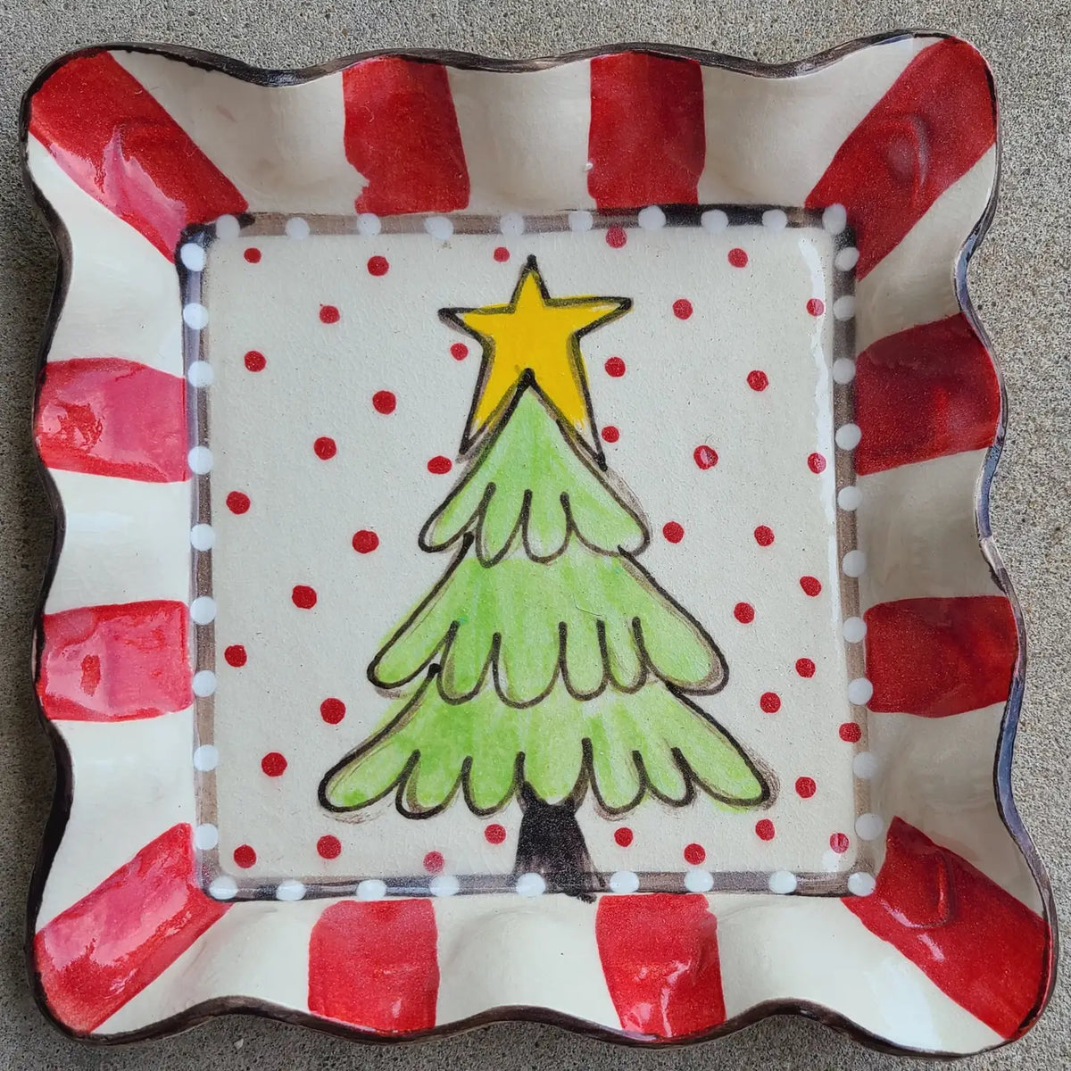 CHRISTMAS TREE SQUARE TRAY
