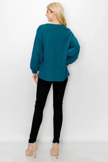 ROSANNE POINTE KNIT TOP W LACE