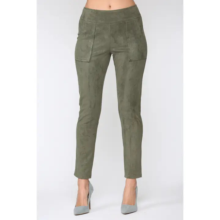 AMELIA STRETCH SUEDE PANT
