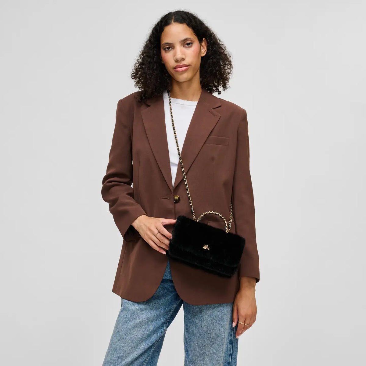 LULU FAUX FUR CROSSBODY
