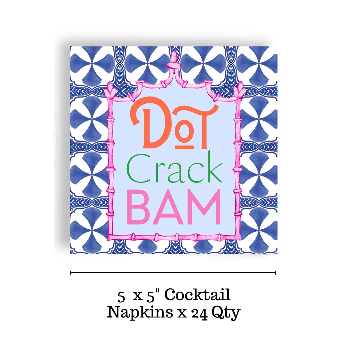 MAHJONG BLUE TILE COCKTAIL NAPKINS