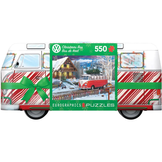 VW CHRISTMAS BUS TIN PUZZLE