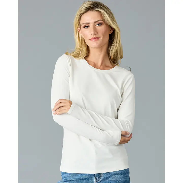 ESSENTIAL LONG SLEEVE TEE - BLANC DE BLANC