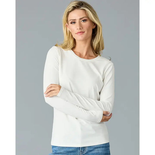 ESSENTIAL LONG SLEEVE TEE - BLANC DE BLANC