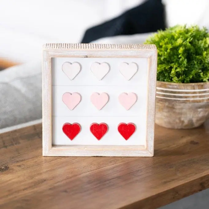 7 X 7 HEARTS & SHAMROCKS REVERSIBLE SIGN