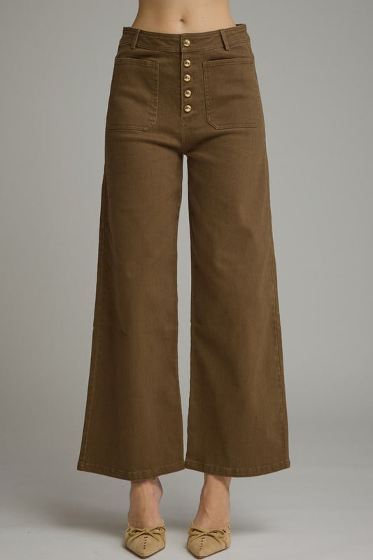 BROWN WIDE LEG PANT