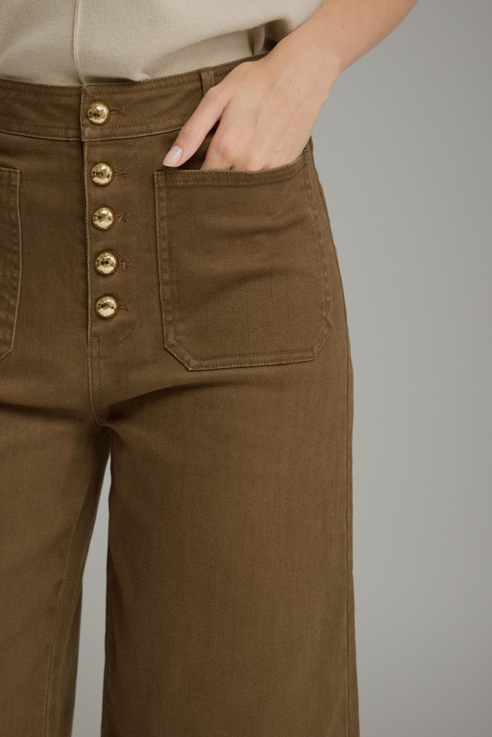 BROWN WIDE LEG PANT