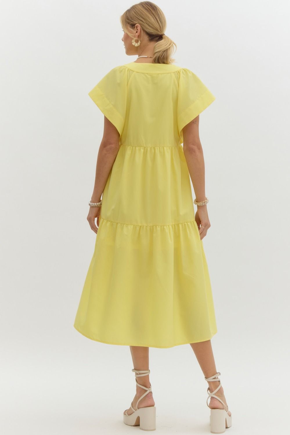 YELLOW MIDI DRESS