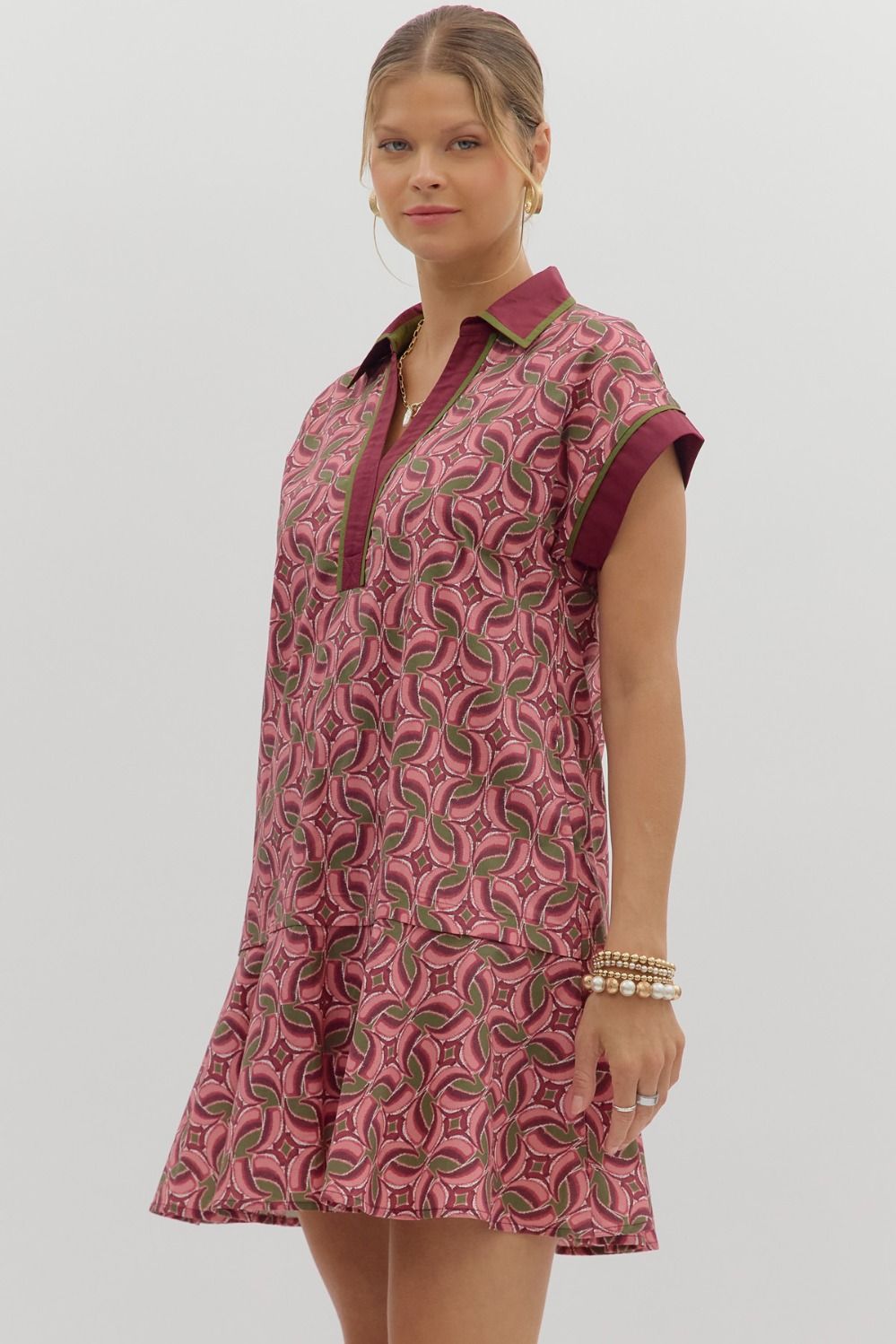 ABSTRACT MINI DRESS
