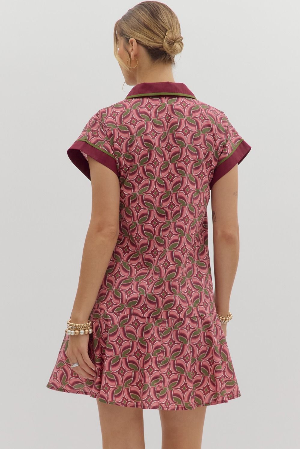 ABSTRACT MINI DRESS