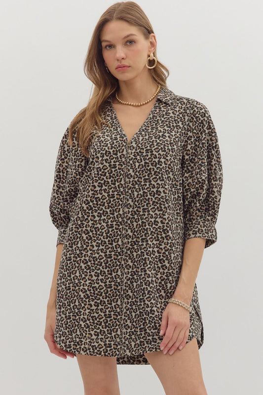 FLIRTY LEOPARD DRESS