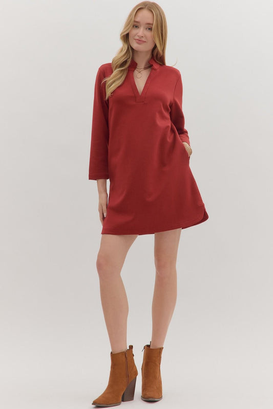 BUTTER SOFT GARNET DRESS