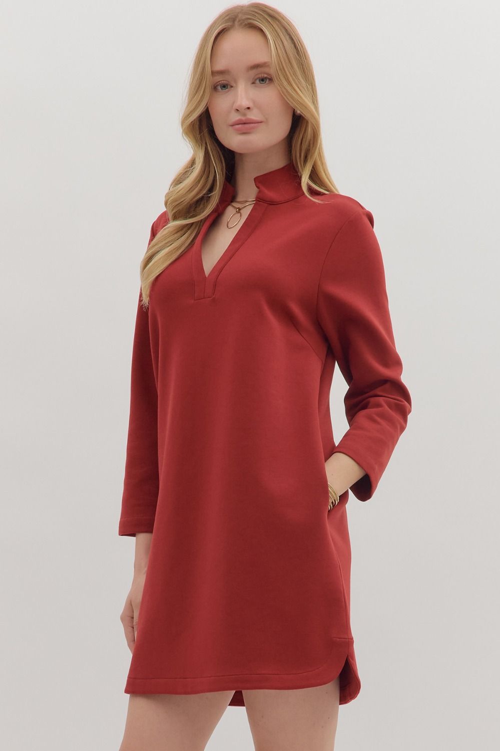 BUTTER SOFT GARNET DRESS