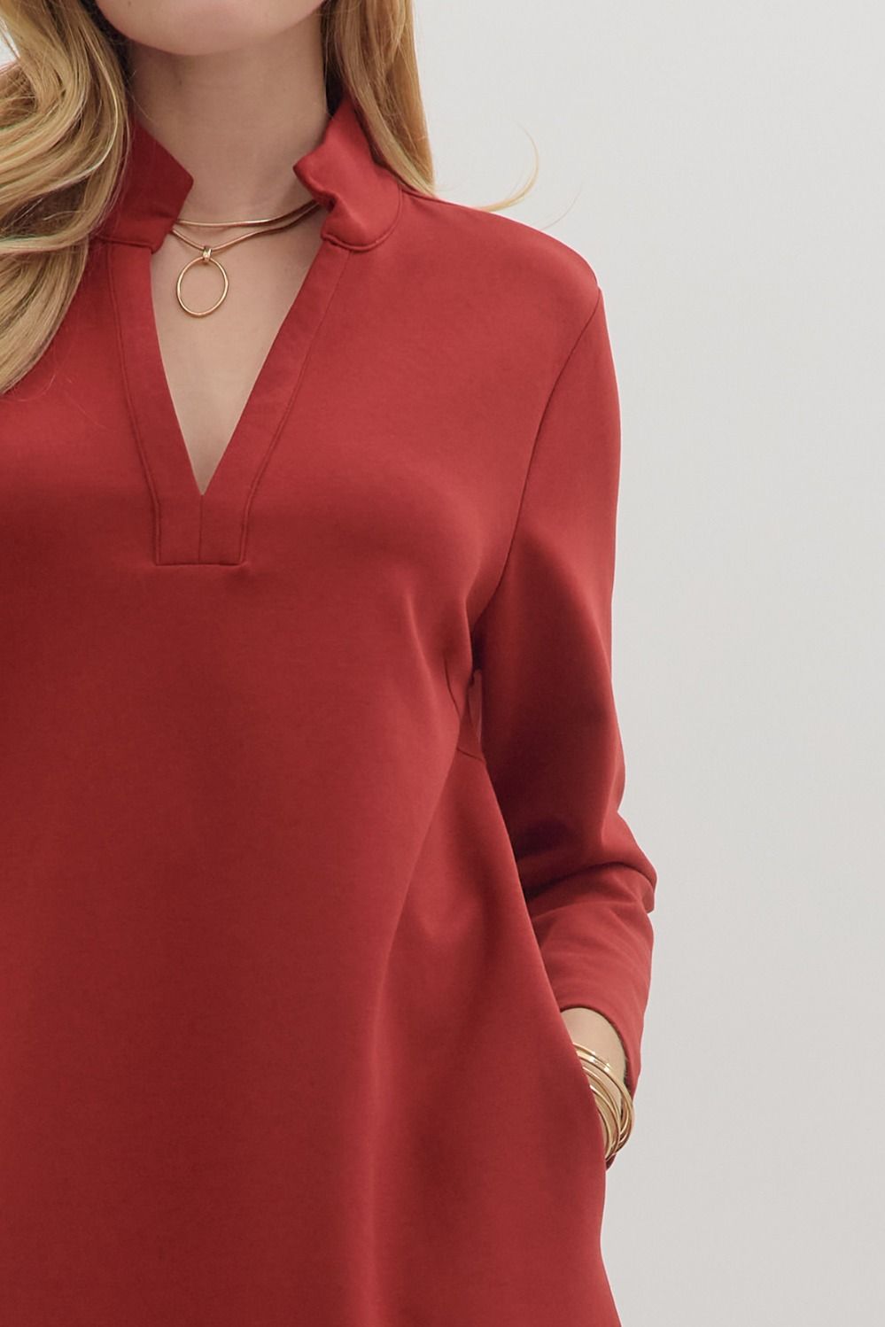 BUTTER SOFT GARNET DRESS