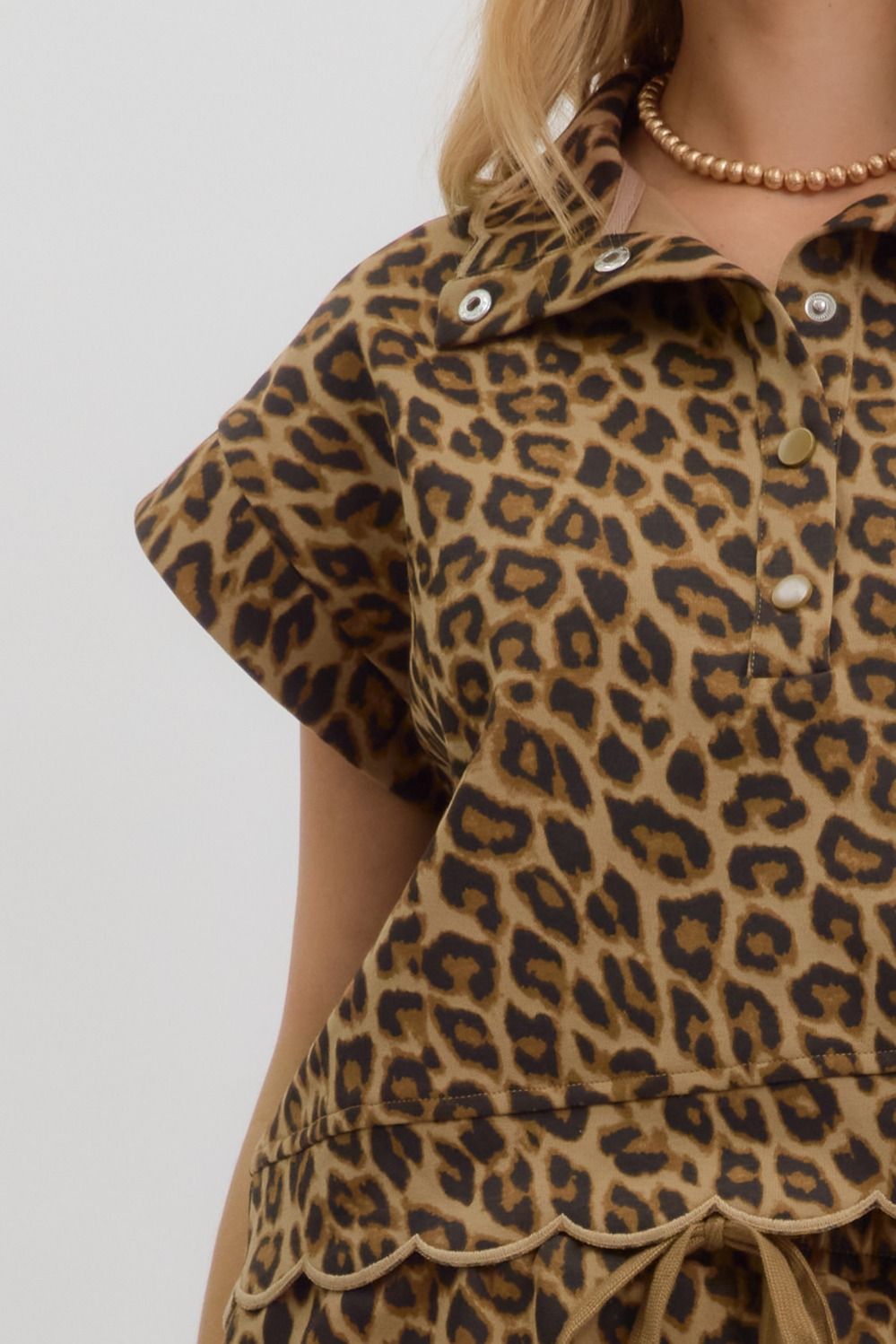 LEOPARD PRINT SCALLOP SET
