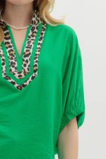 GREEN DOLMAN TOP