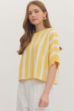 SUNSHINE STRIPED SWEATER TOP