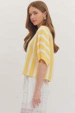 SUNSHINE STRIPED SWEATER TOP