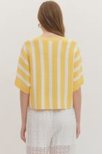 SUNSHINE STRIPED SWEATER TOP