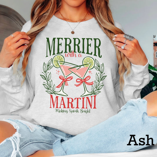 MERRIER MARTINI LONG SLEEVE TEE