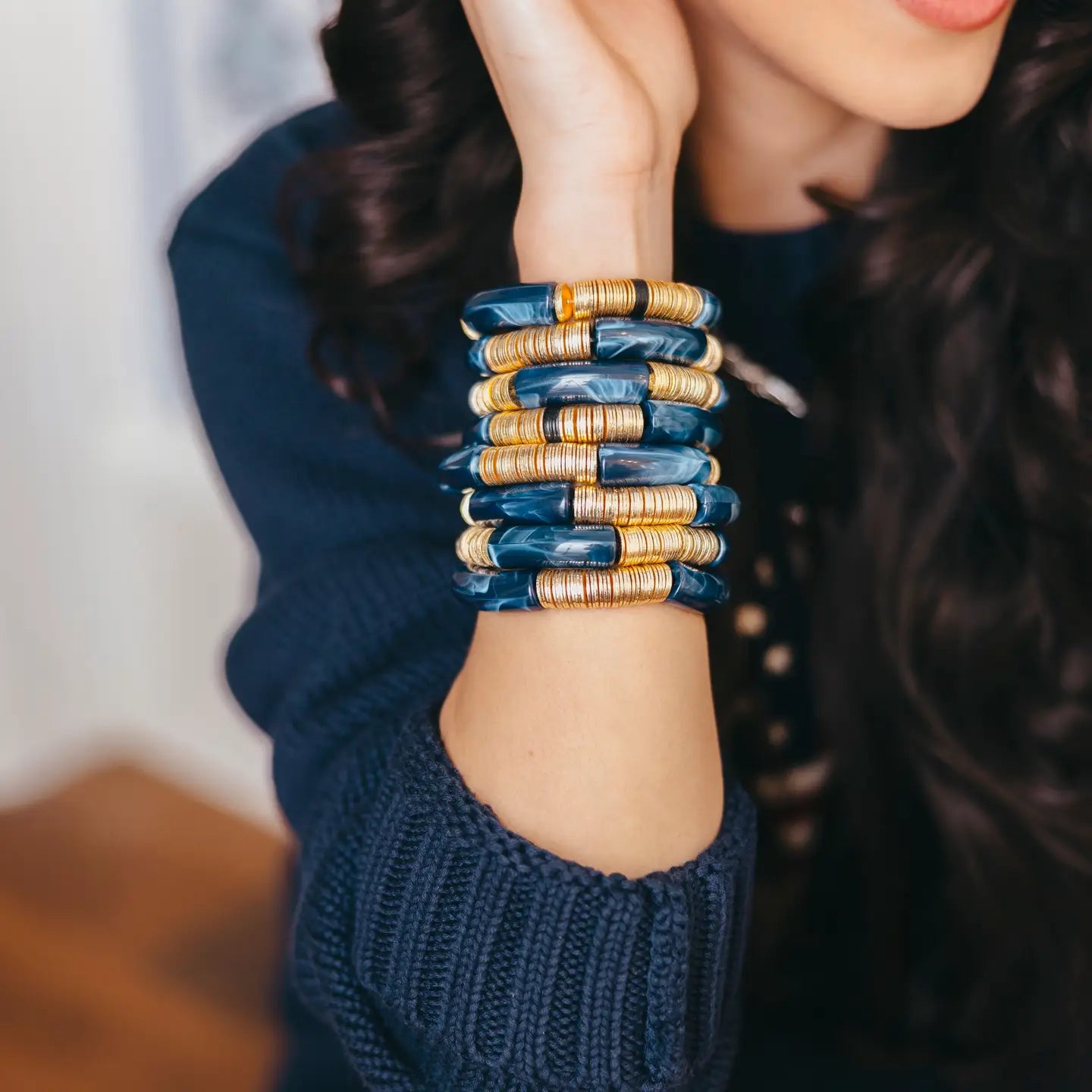 MARBLED NAVY ZO BRACELET