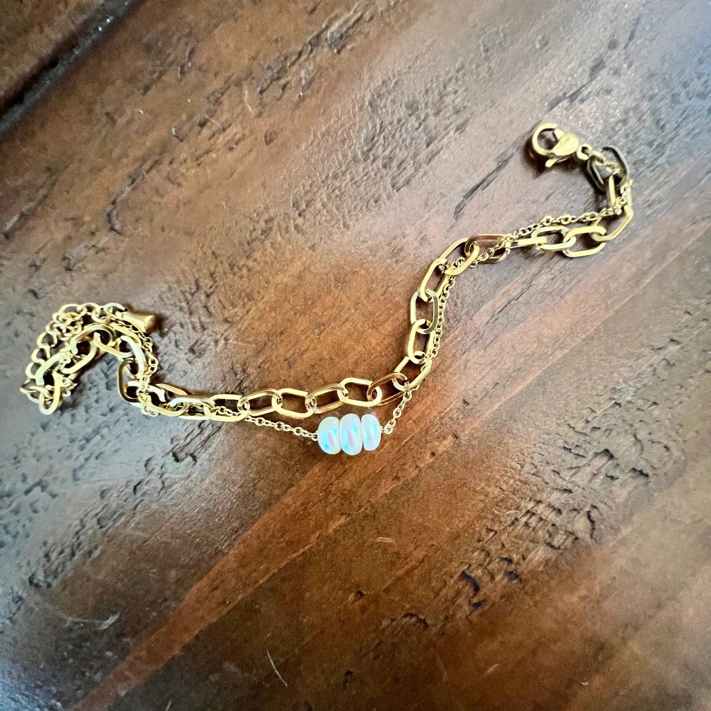 DOUBLE STRAND FRESHWATER PEARL BRACELET