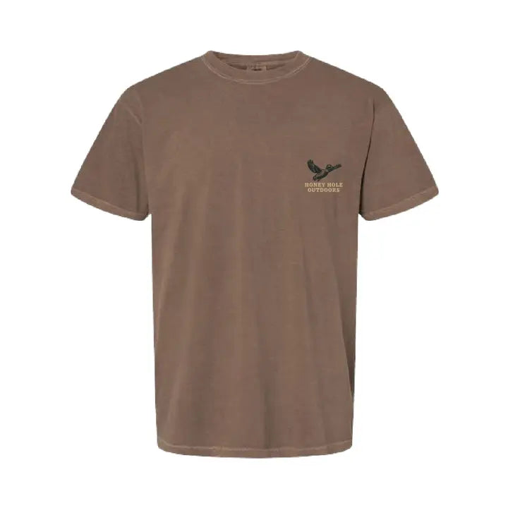 SHORT SLEEVE DUCK SHOTTY TEE - ESPRESSO