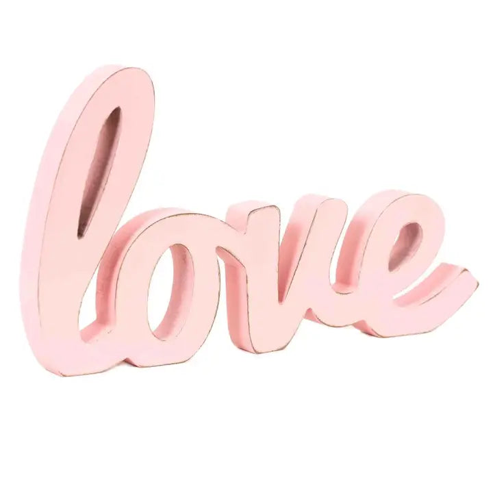 "LOVE" WOODEN CUTOUT