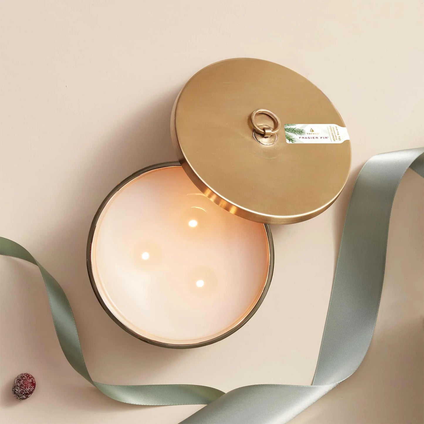 FRASIER FIR LARGE FROSTED PLAID 3-WICK CANDLE