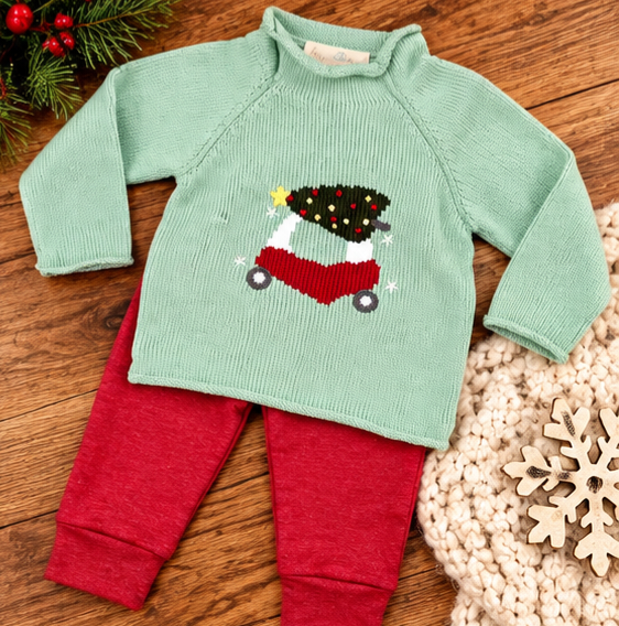 DECK THE WHEELS SWEATER & PANT SET