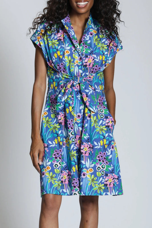 FLORAL TIE FRONT DRESS