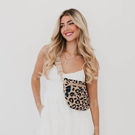 JOLIE PUFFER BUM BAG - LEOPARD