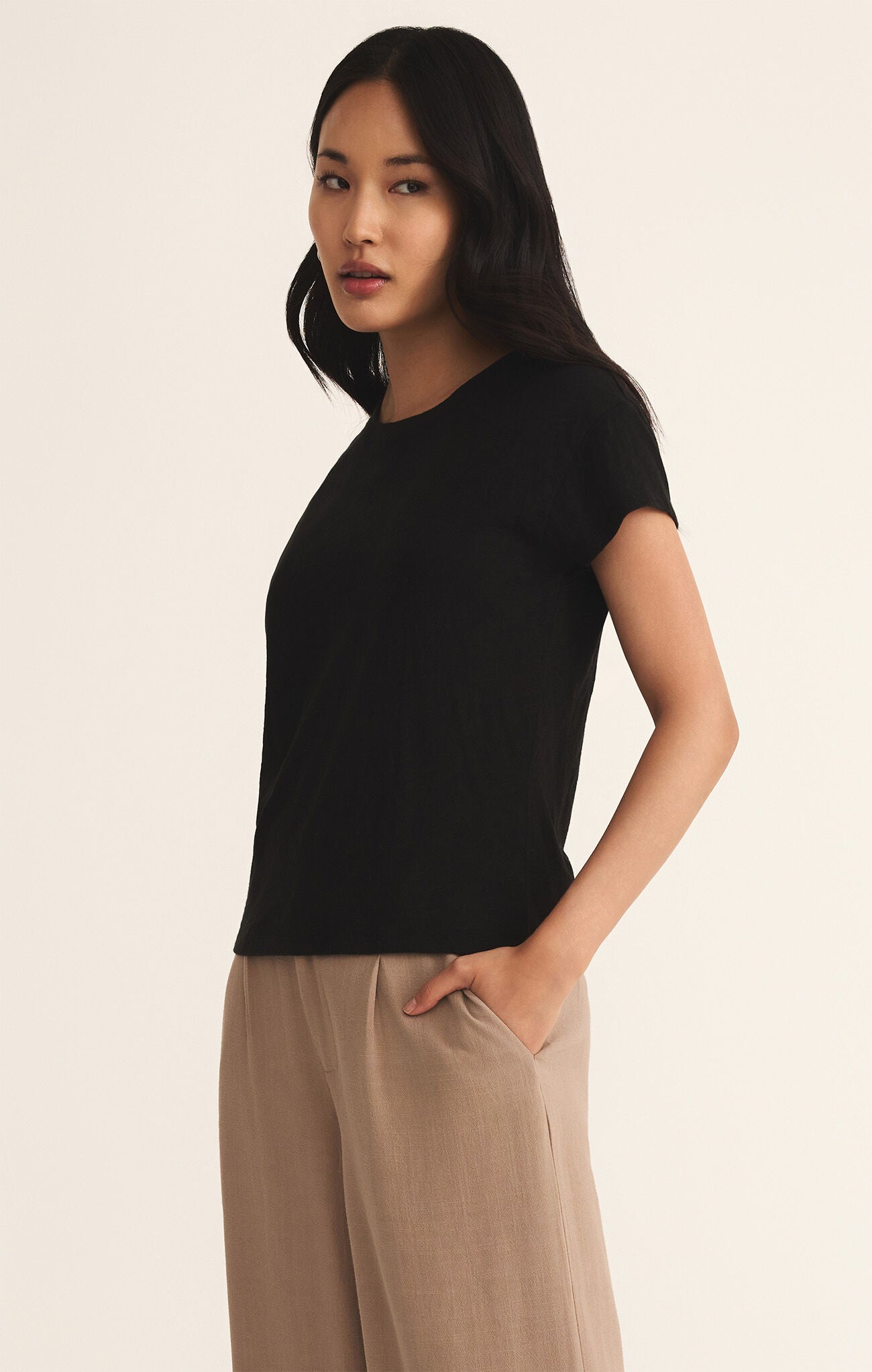 MODERN SLUB TEE - BLACK